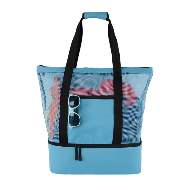 2-in-1 beach bag with removable cooler section