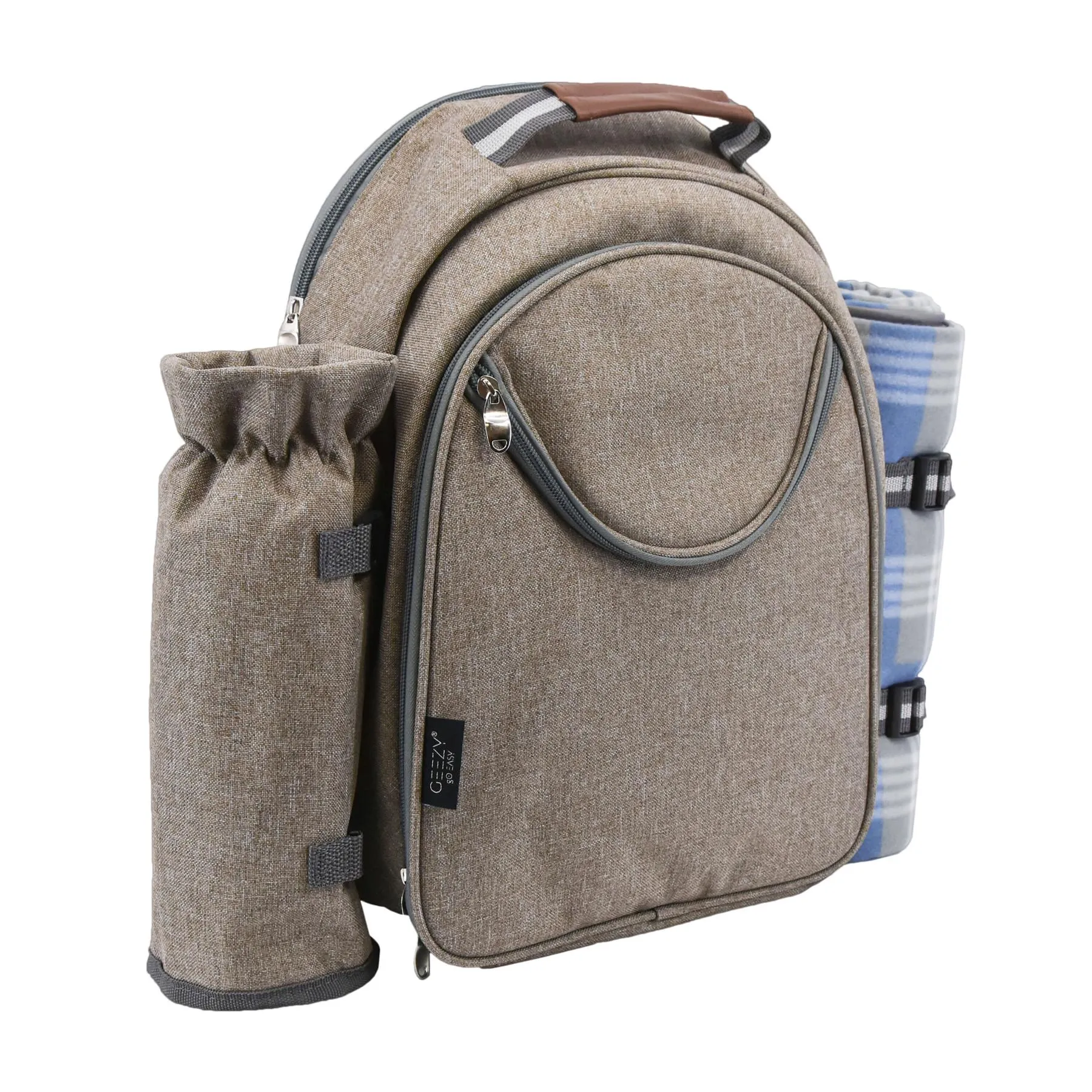 2 Person Picnic Cooler Backpack with Blanket