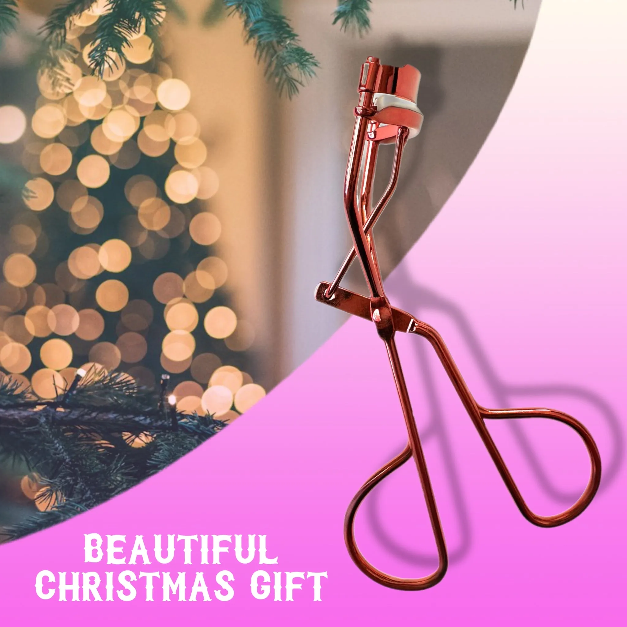 2 Vintage Style Metallic Red Eyelash Curler Easy to Use High Drama Lashes Rubber Coated Non-Slip Handle Easy Gentle Way to Curl Lashes High Impact Eye-Opening Effects