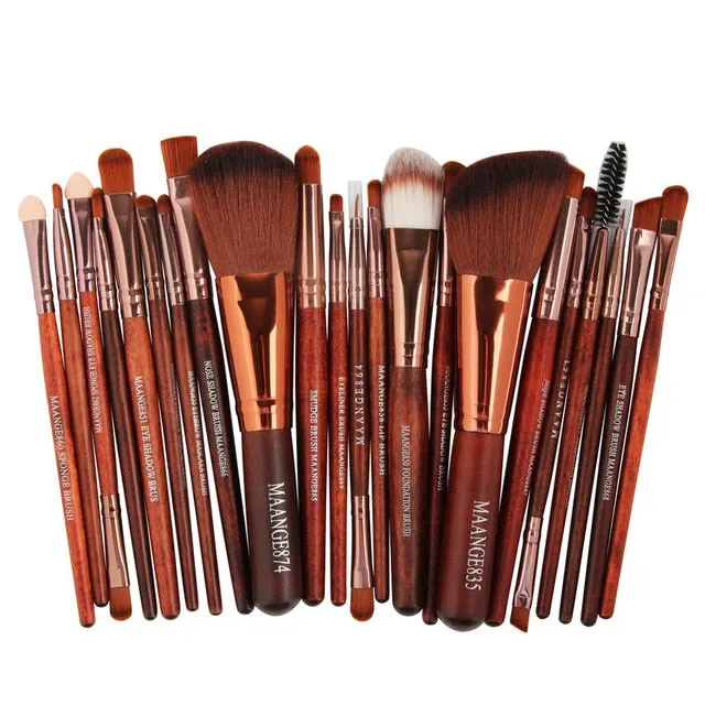 22pcs/set Soft Synthetic Hair Makeup Brushes Set