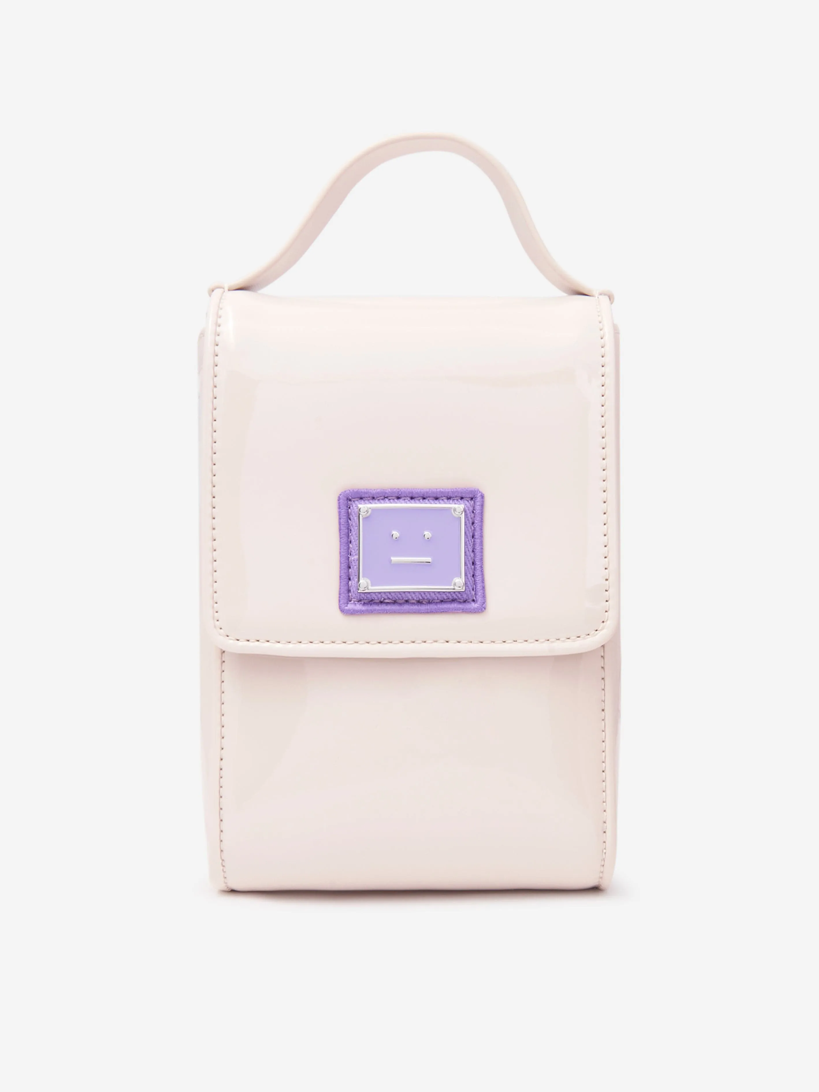 Acne Studios Kids Mini Crossbody Face Bag in Beige