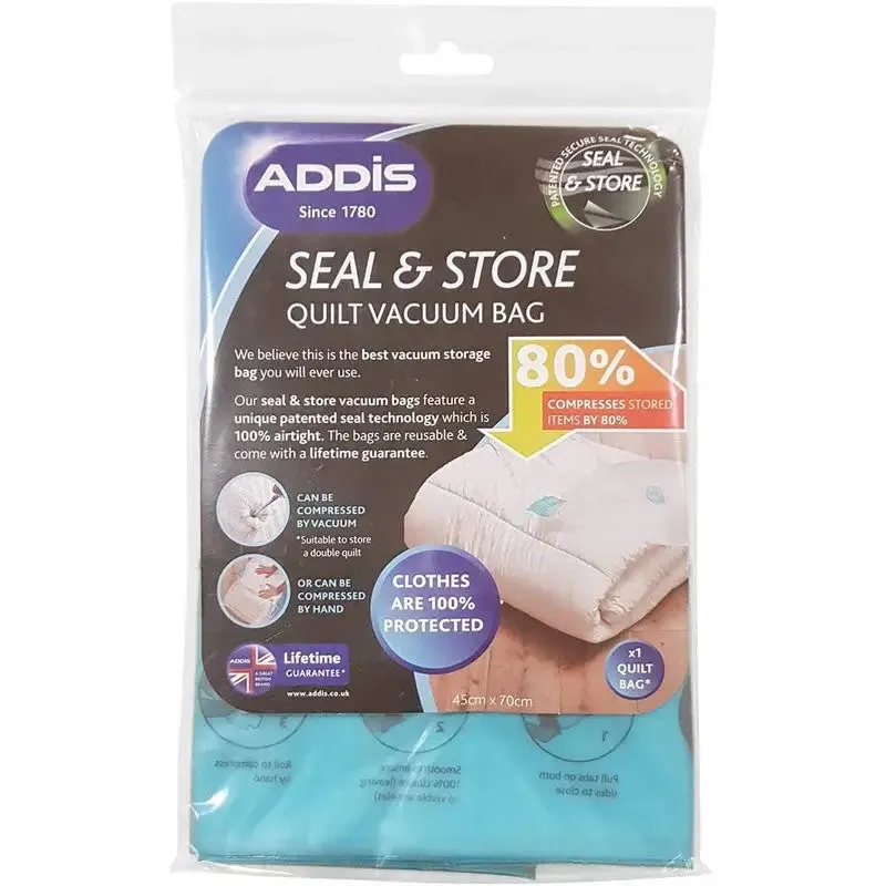 Addis Home Vacuum Storage Bags 100% Air Tight Seal - Various Sizes Available