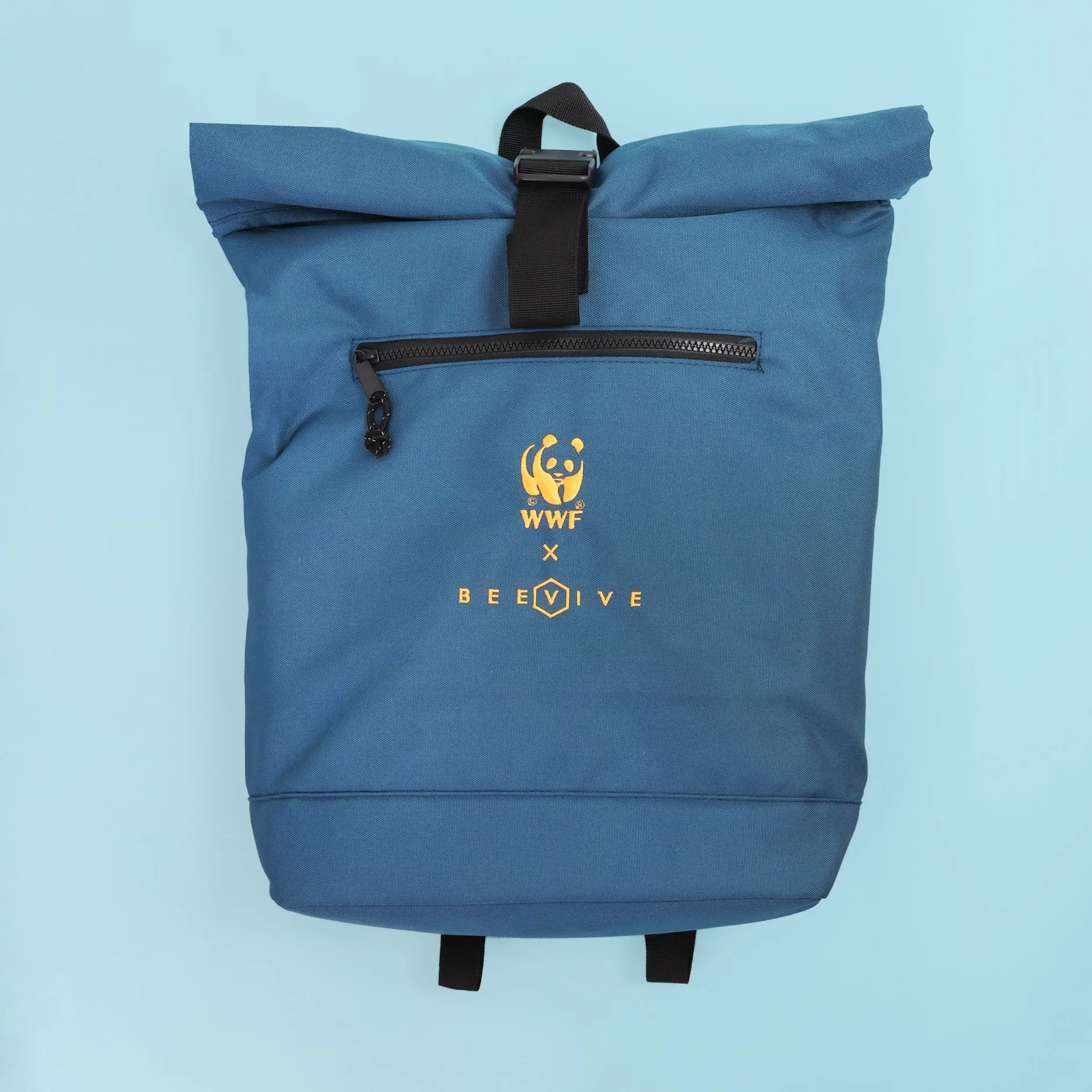 Adventure Recycled Roll-top Backpack - Blue