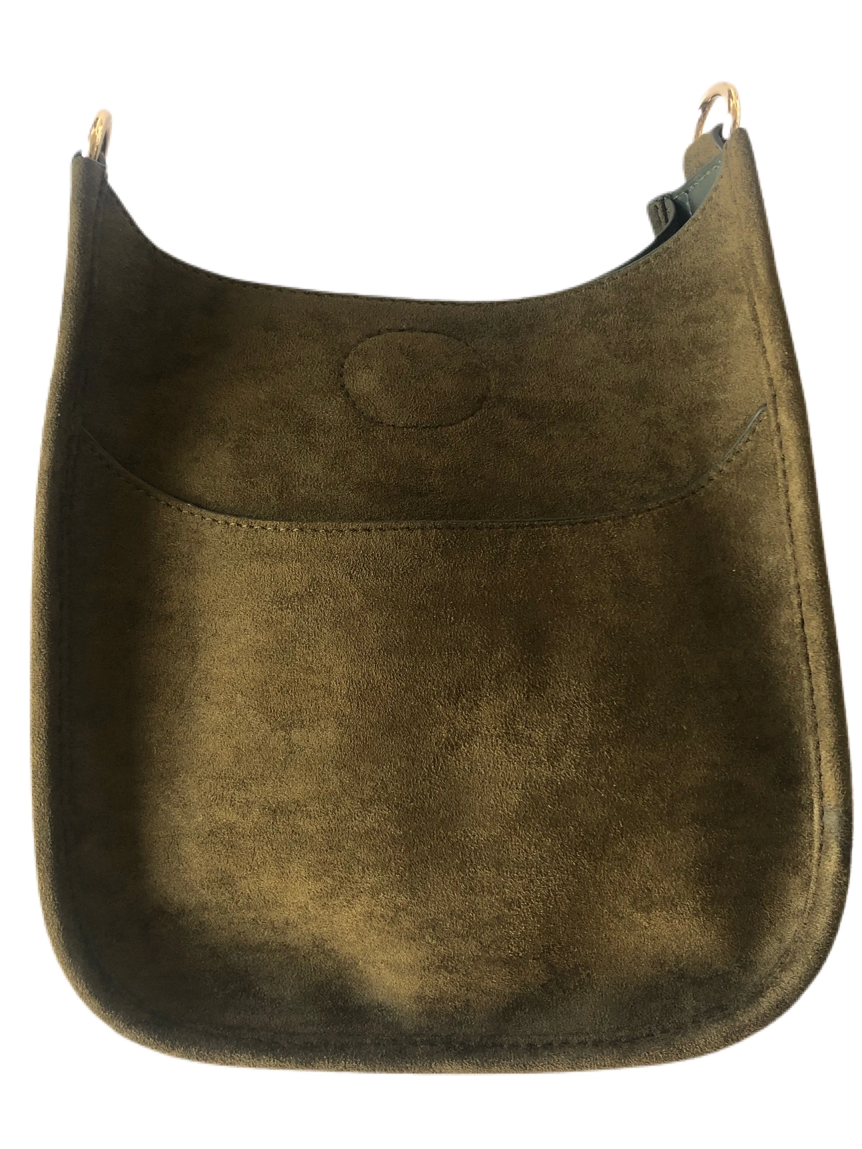 AhDorned Vegan Suede Mini Messenger Bag - No Strap