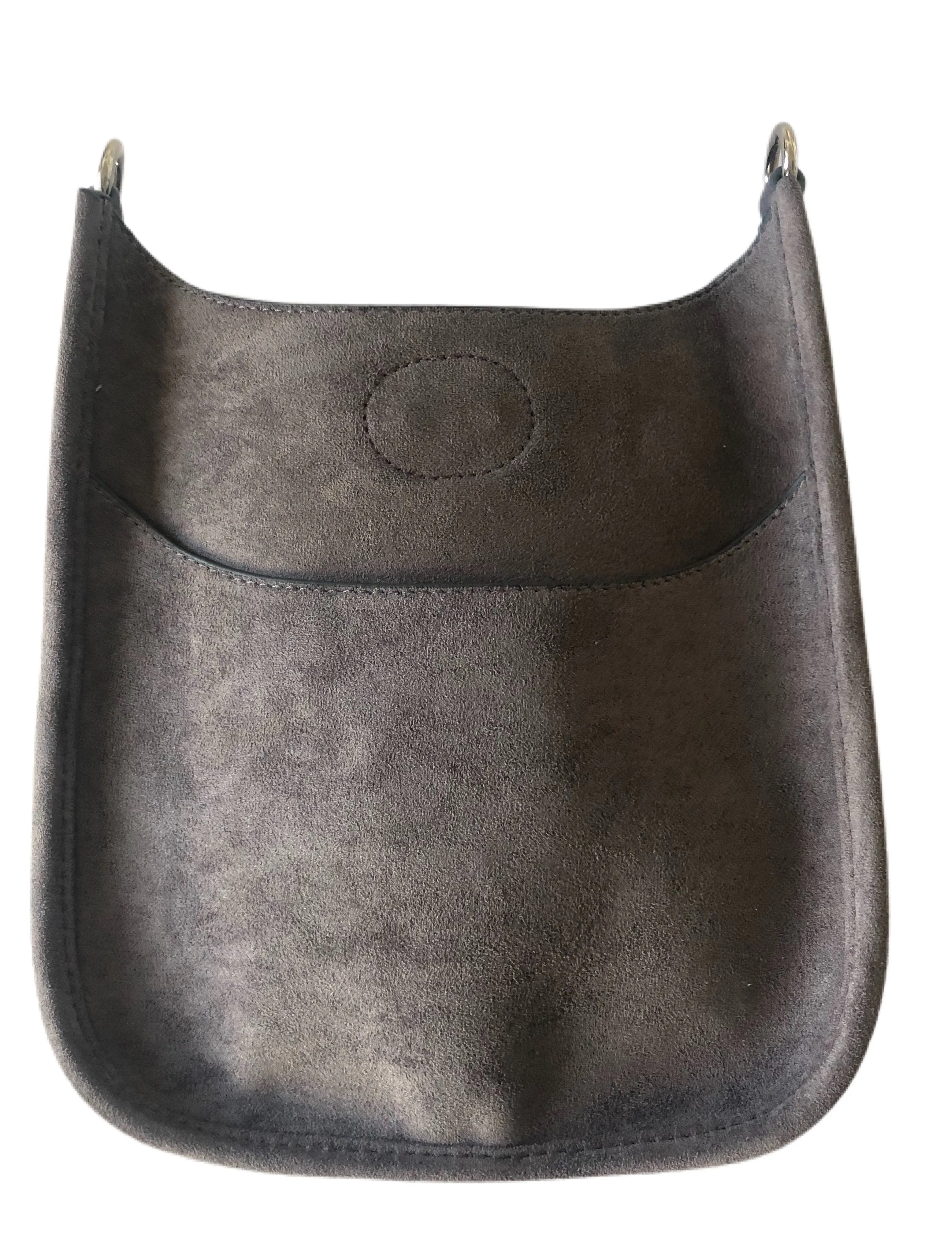 AhDorned Vegan Suede Mini Messenger Bag - No Strap