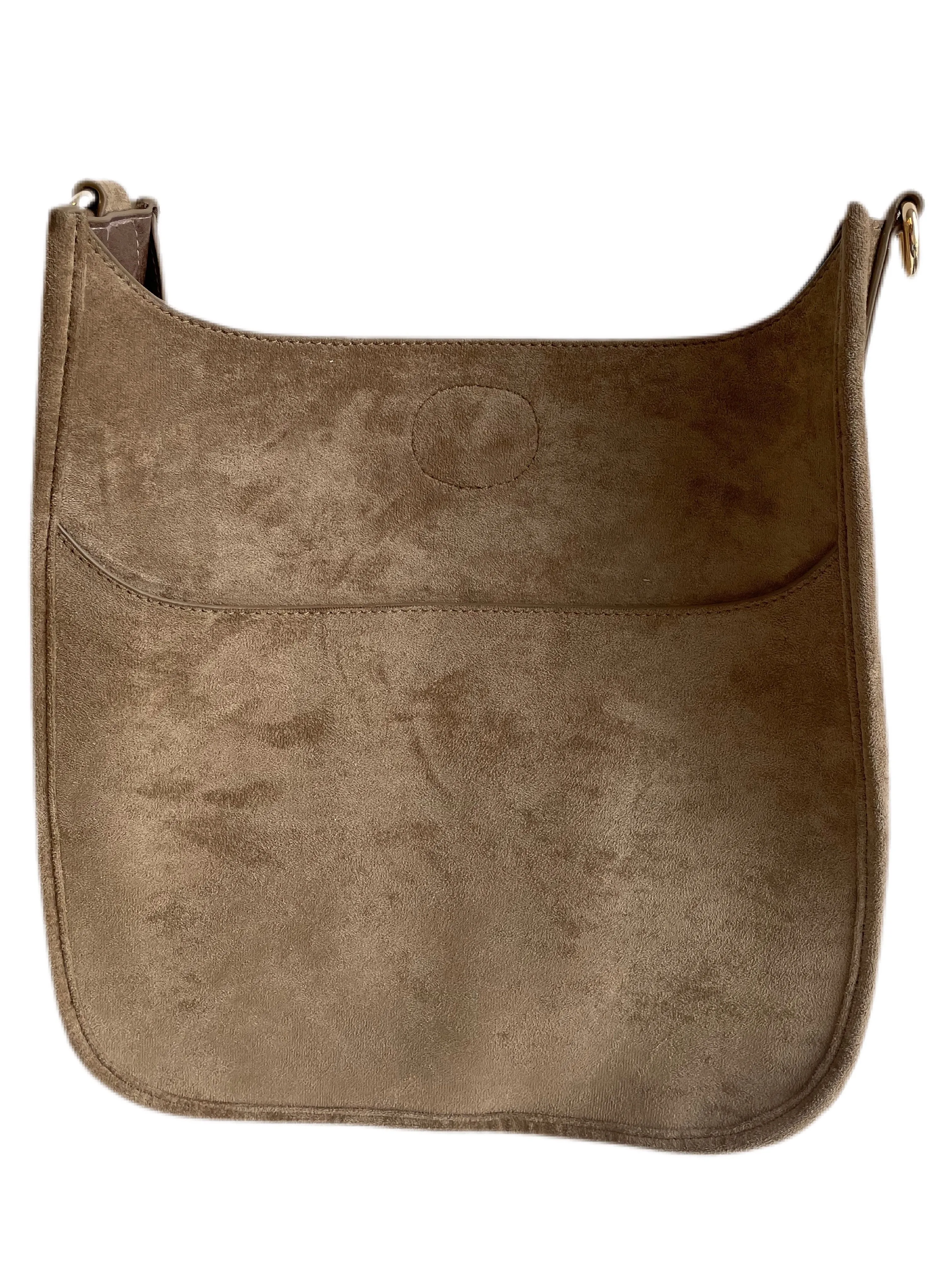 AhDorned Vegan Suede Mini Messenger Bag - No Strap