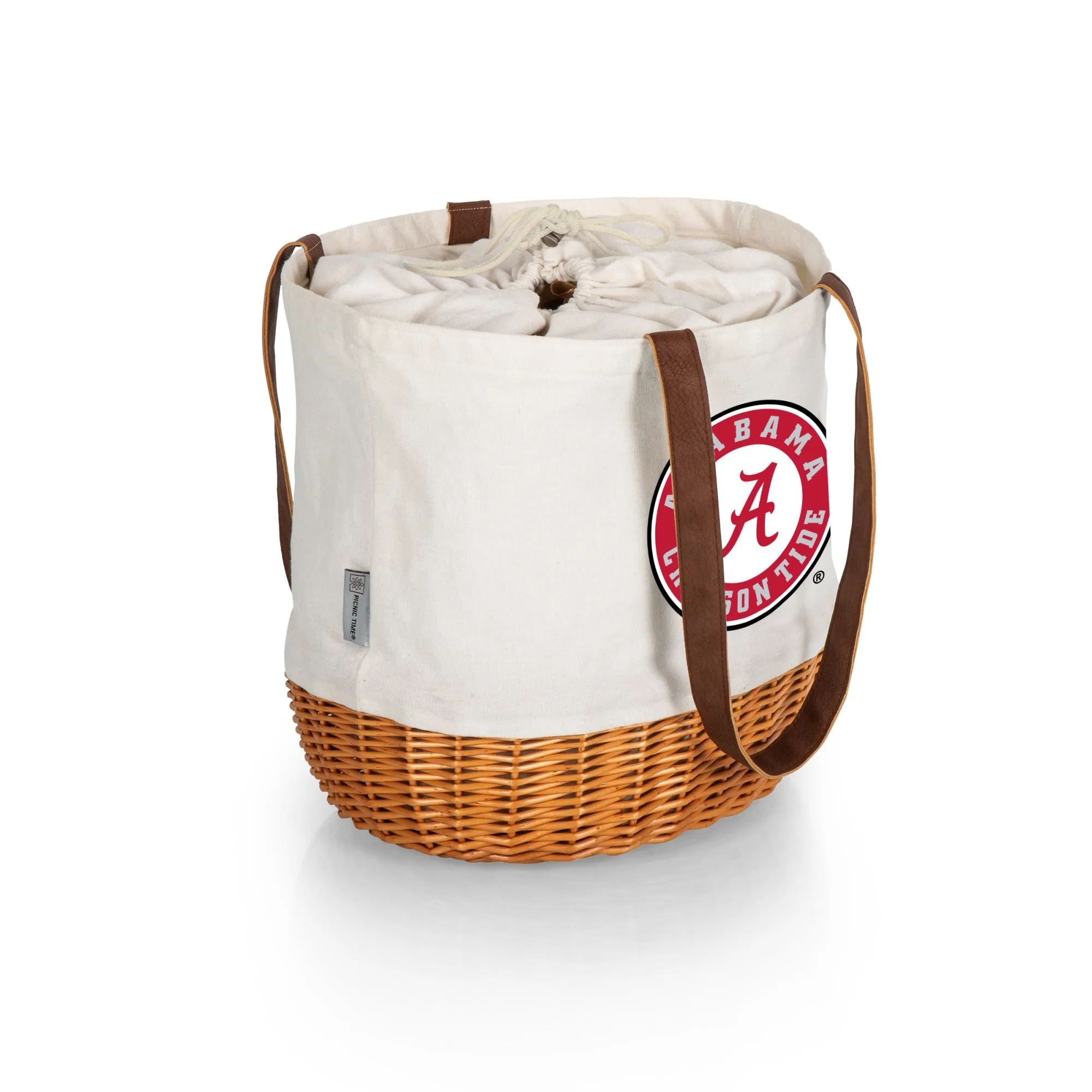 Alabama Crimson Tide - Coronado Canvas and Willow Basket Tote