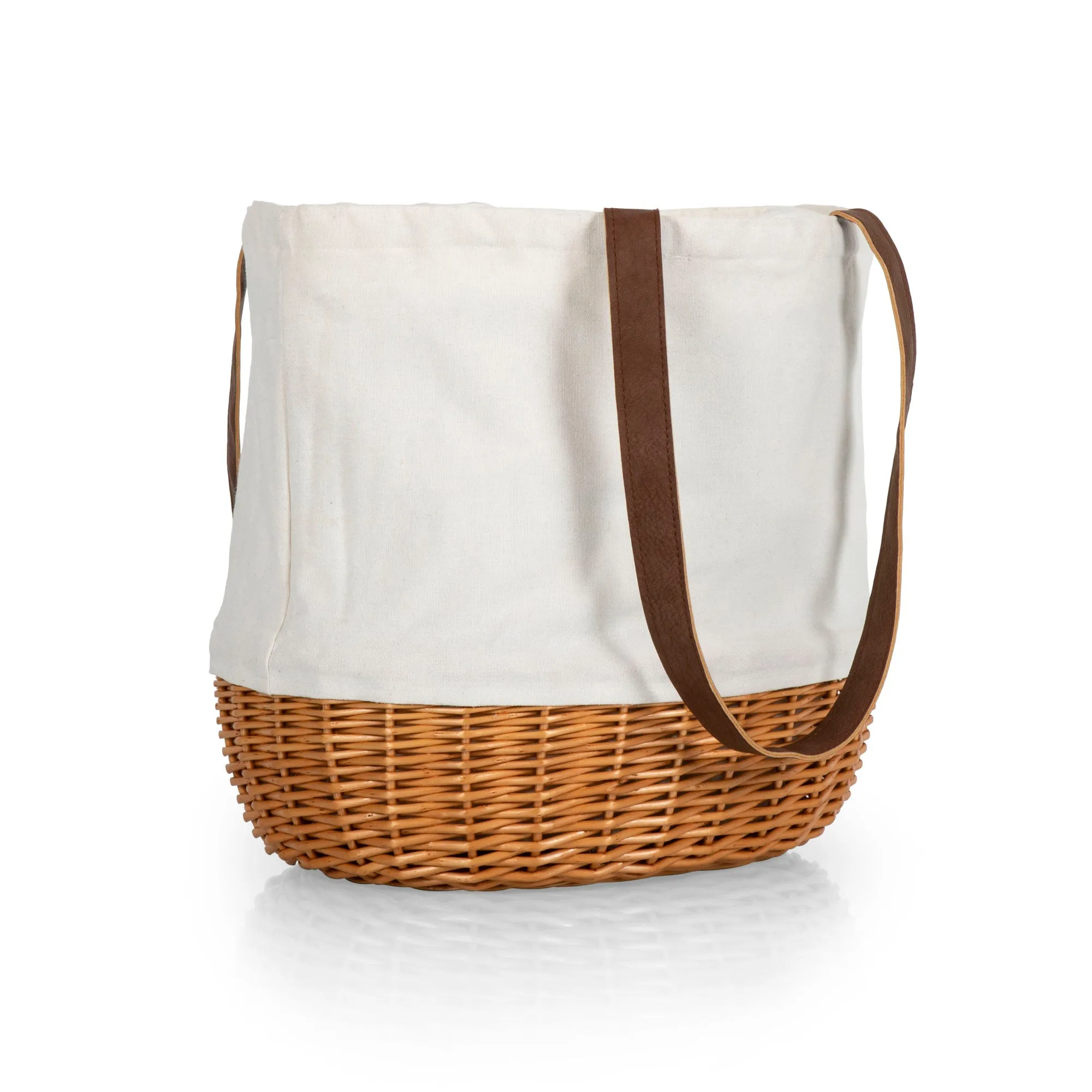 Alabama Crimson Tide - Coronado Canvas and Willow Basket Tote