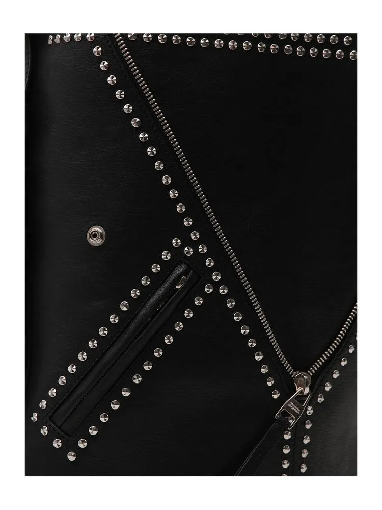 Alexander McQueen Studded Zip Detail Bucket Bag