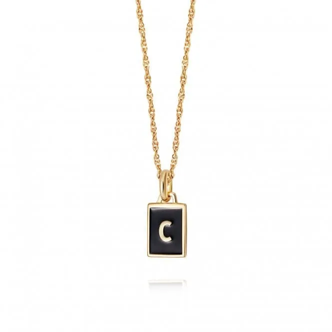 Alphabet Initial 18ct Gold Plated C Necklace BETC_GP