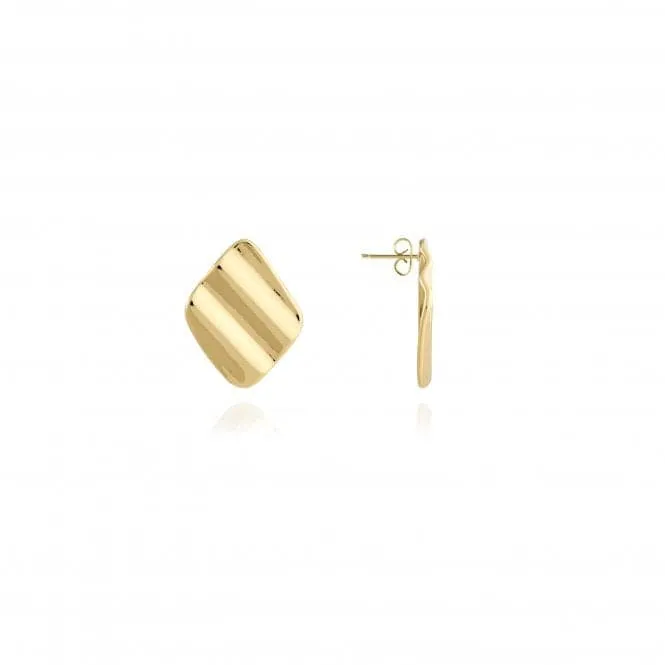 Amara Gold Ripple Earrings Gold Earrings 4468