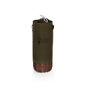 Arizona State Sun Devils - Malbec Insulated Canvas and Willow Wine Bottle Basket