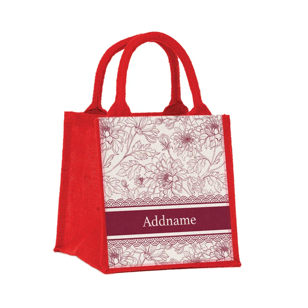 Artline Series Small Jute Tote Bag [FREE Custom Add Name]