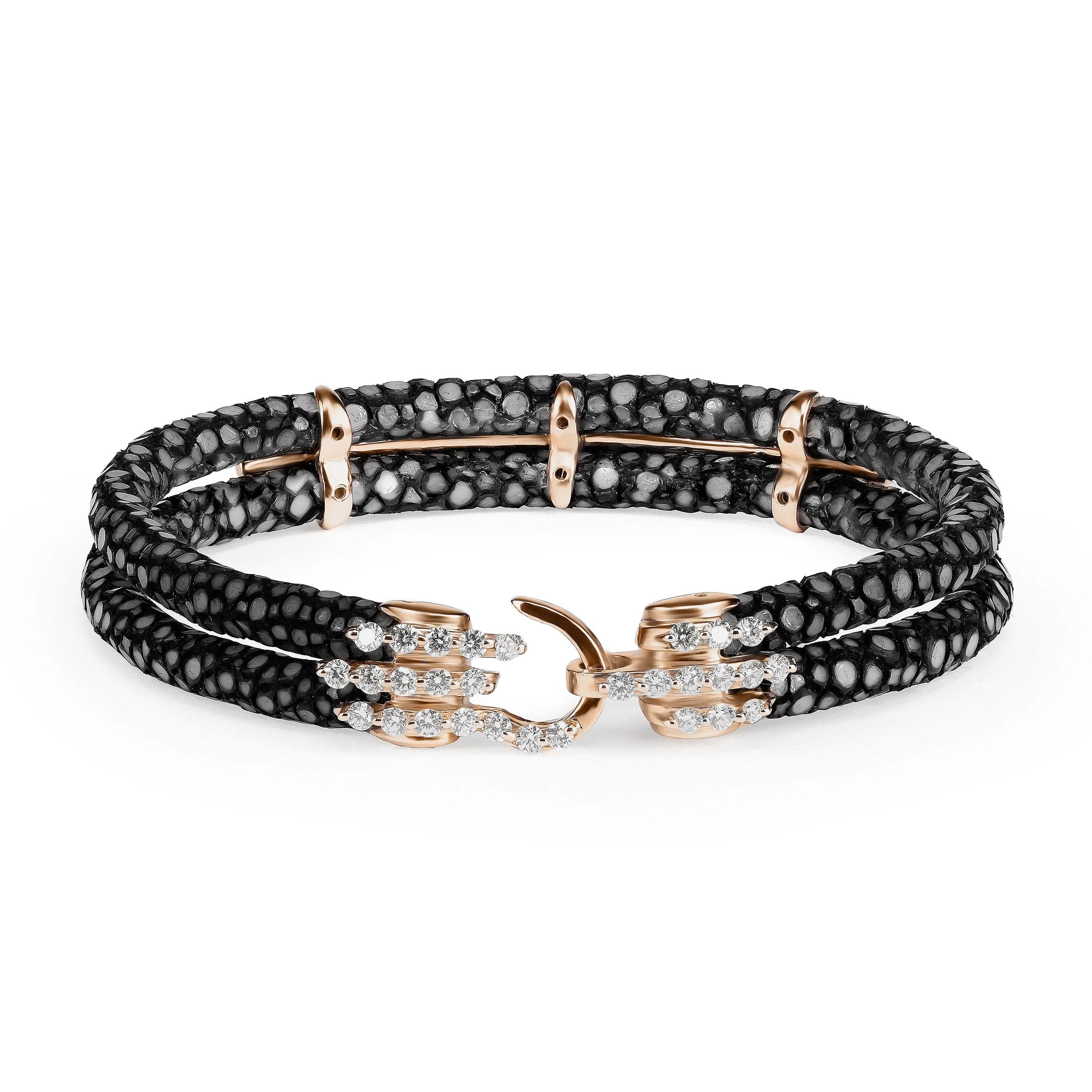 B507 StingHD Black Diamond Bar with Diamond Clasp