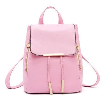 Backpack High Quality PU Leather Mochila Escolar School Bags For Teenagers Girls Top-handle Backpacks Herald Fashion