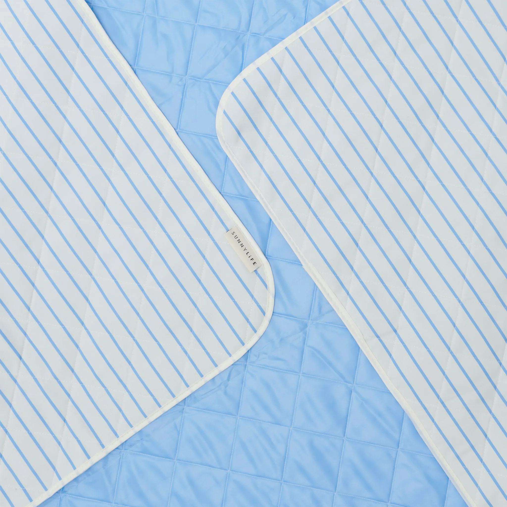 Beach and Picnic Blanket | Le Weekend Mid Blue-Cream