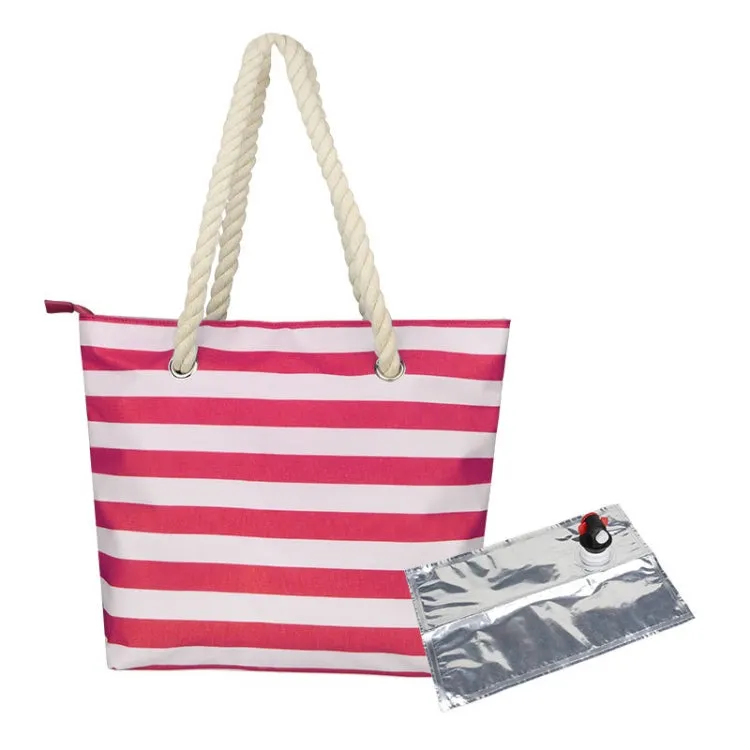 Beach Picnic Portable Wine Insulation Bag(Red Liner Bag)