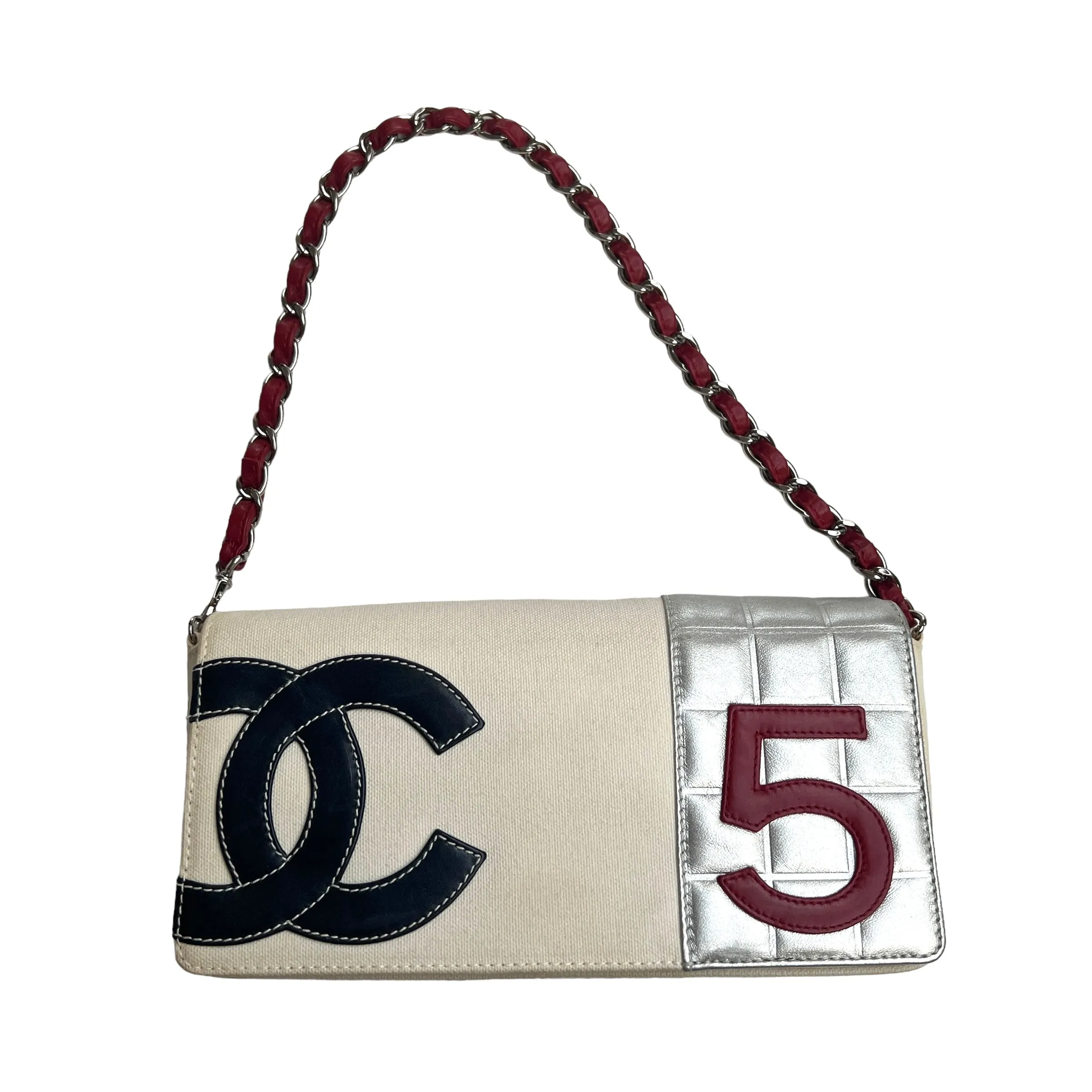 Beige Logo Fabric Shoulder Bag