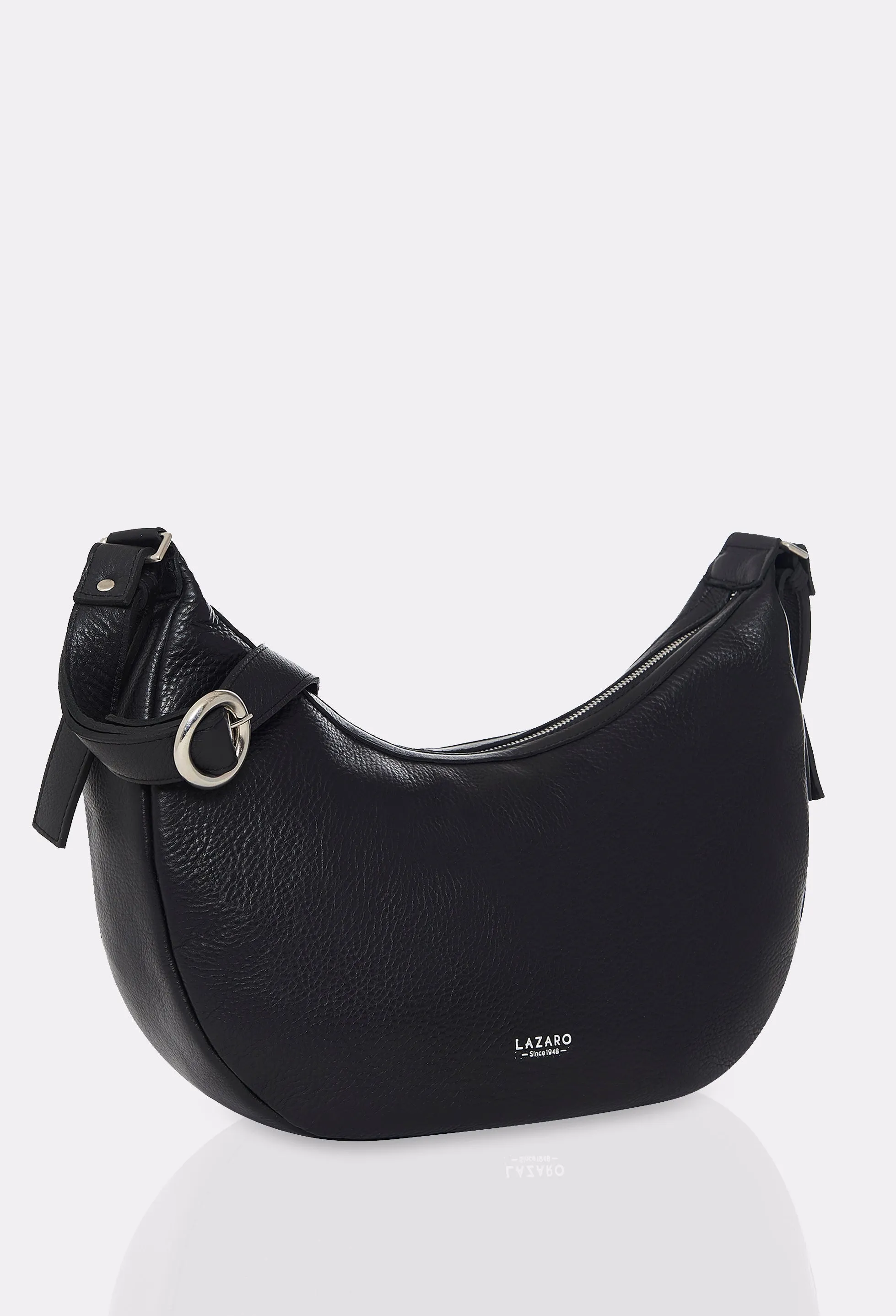 Black Leather Crossbody Bag Himalaya