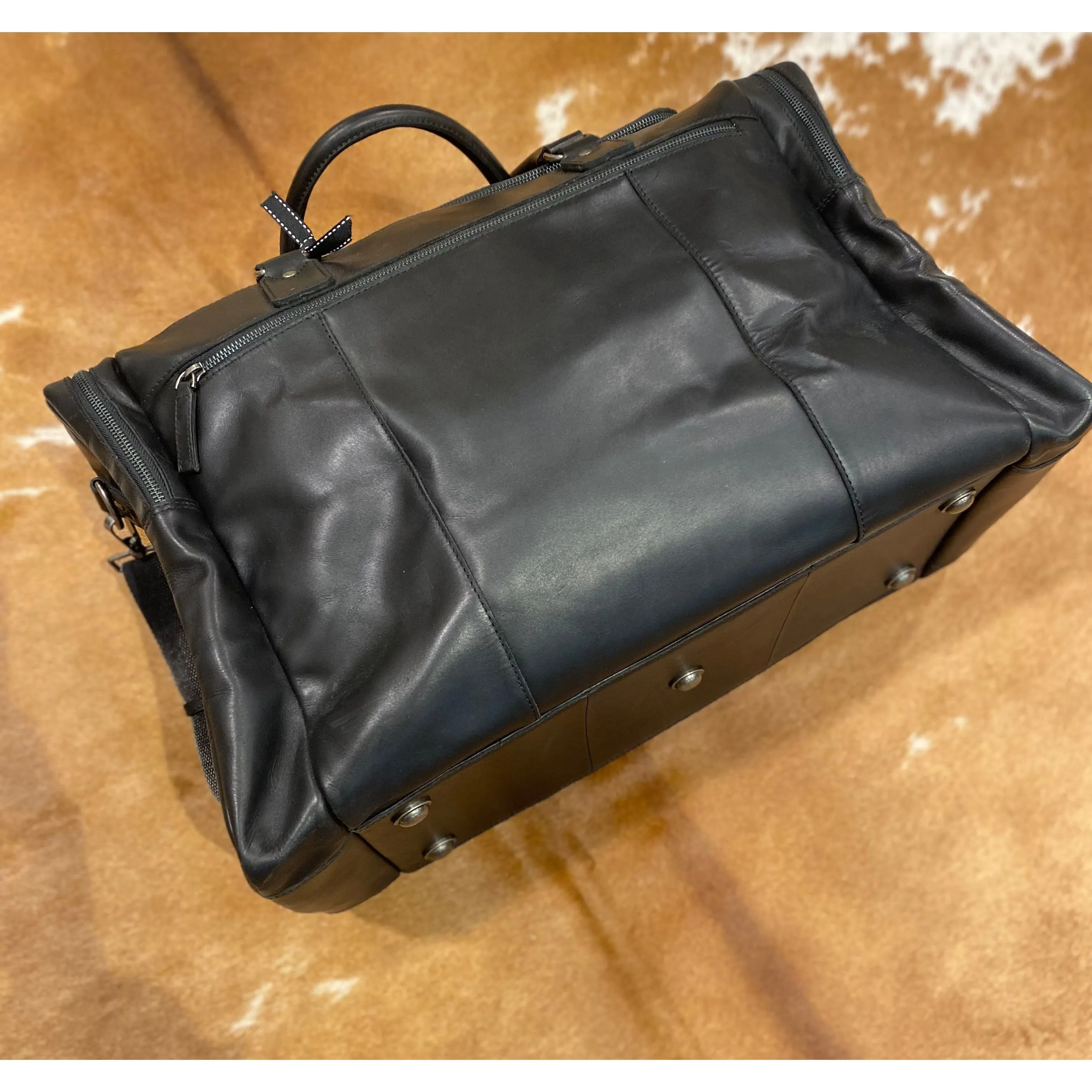 Black Leather Overnight bag #on3