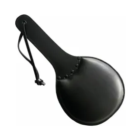 Black Leather Padded Ping Pong Paddle