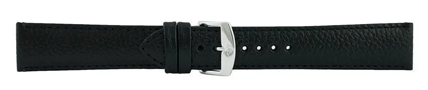 Black Padded Stitch Watch Band 20mm 106208