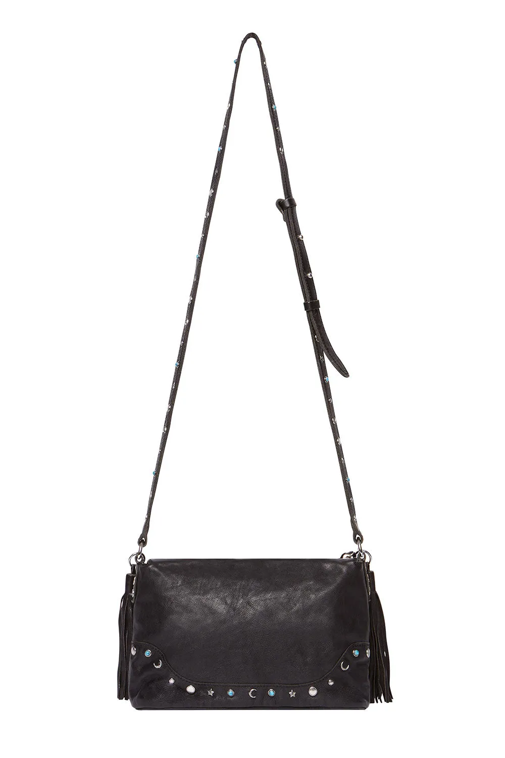 BOHEMIAN LEATHER BAG BLACK