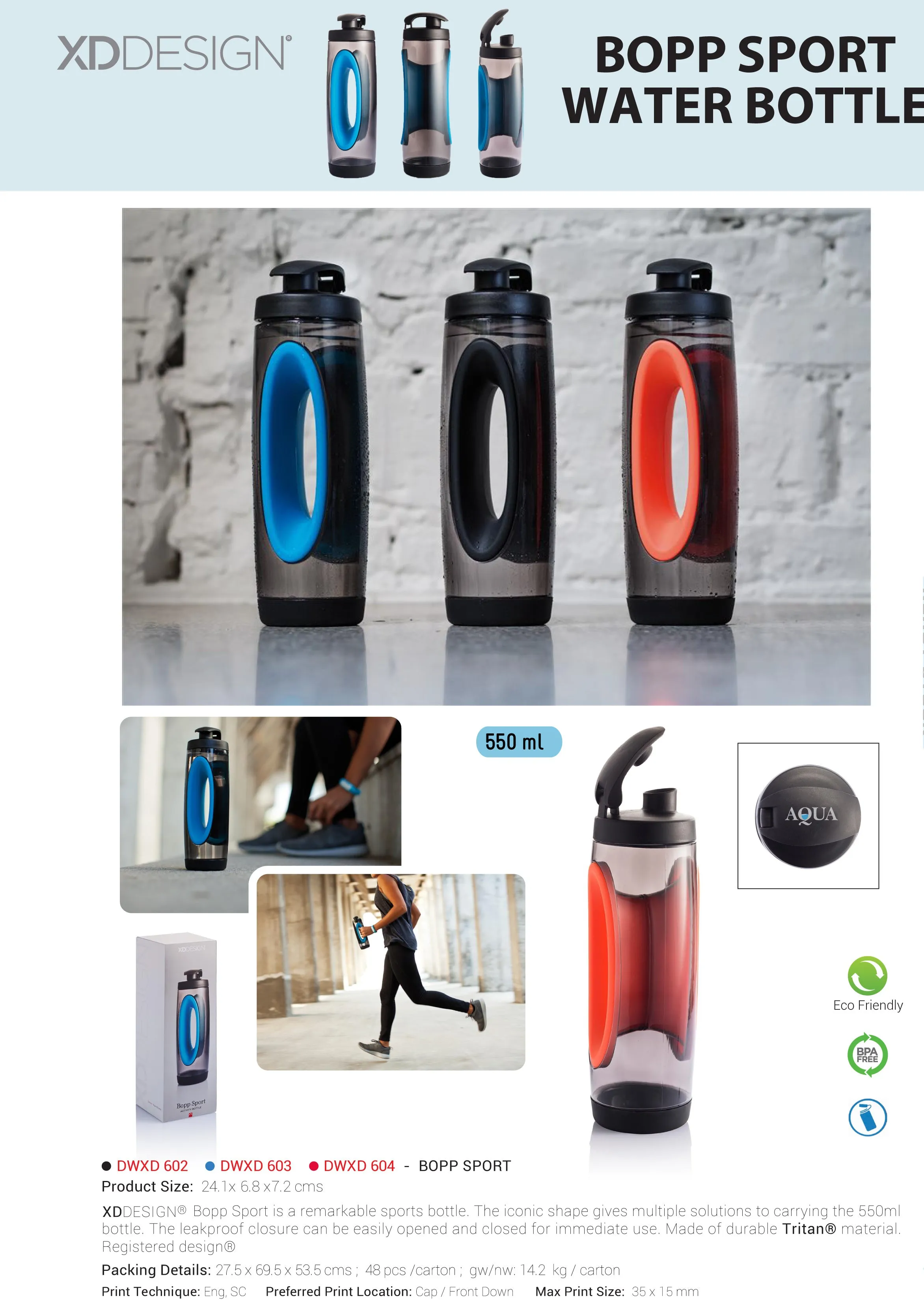 BOPP SPORT XD Design Activity Bottle Black