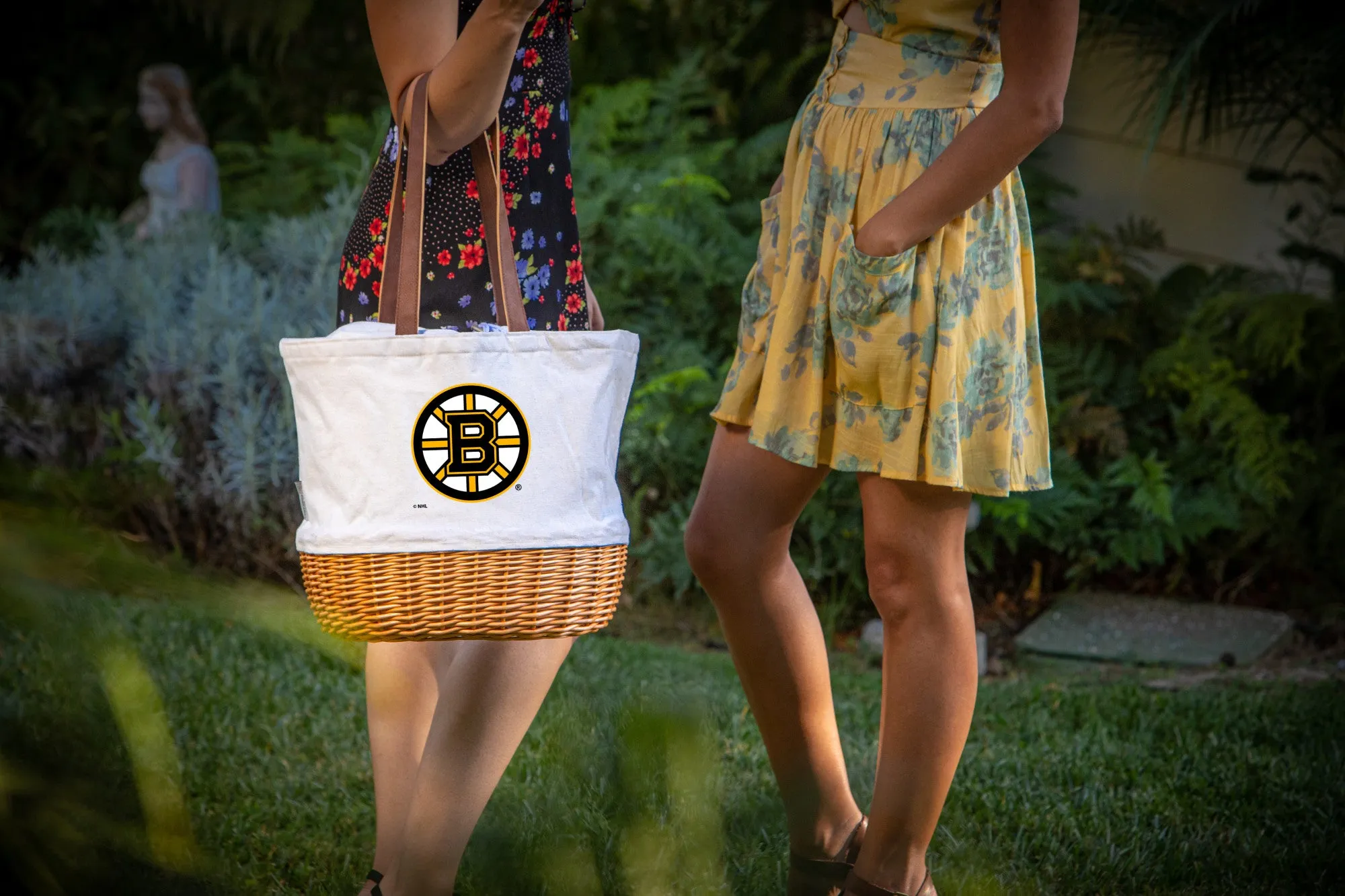 Boston Bruins - Coronado Canvas and Willow Basket Tote