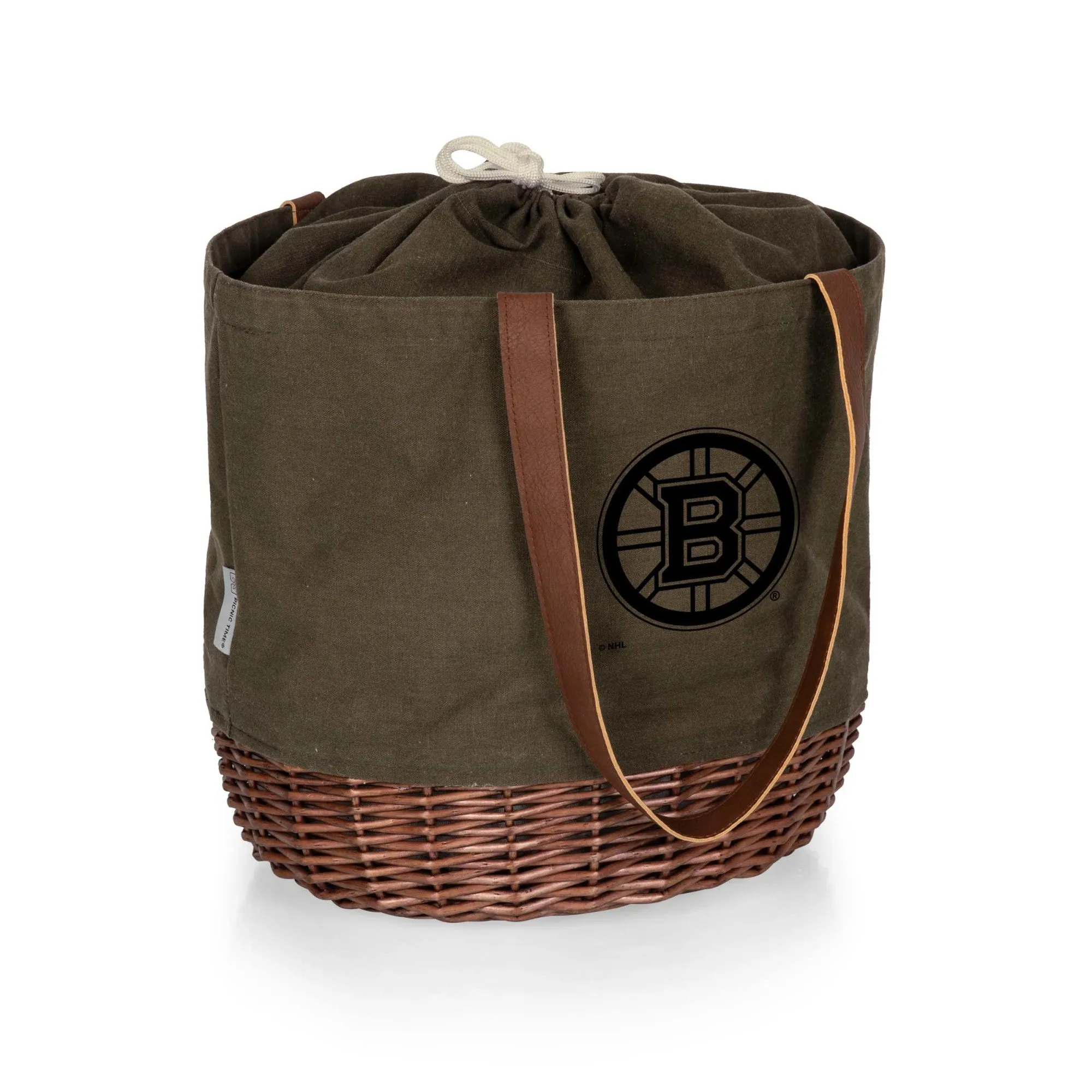 Boston Bruins - Coronado Canvas and Willow Basket Tote