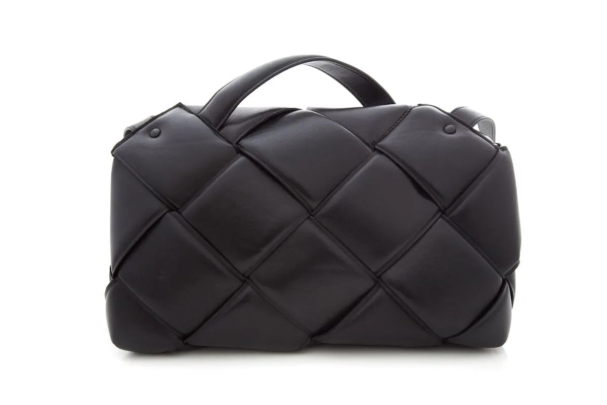 Bottega Veneta Black Woven Napa Cross-Body