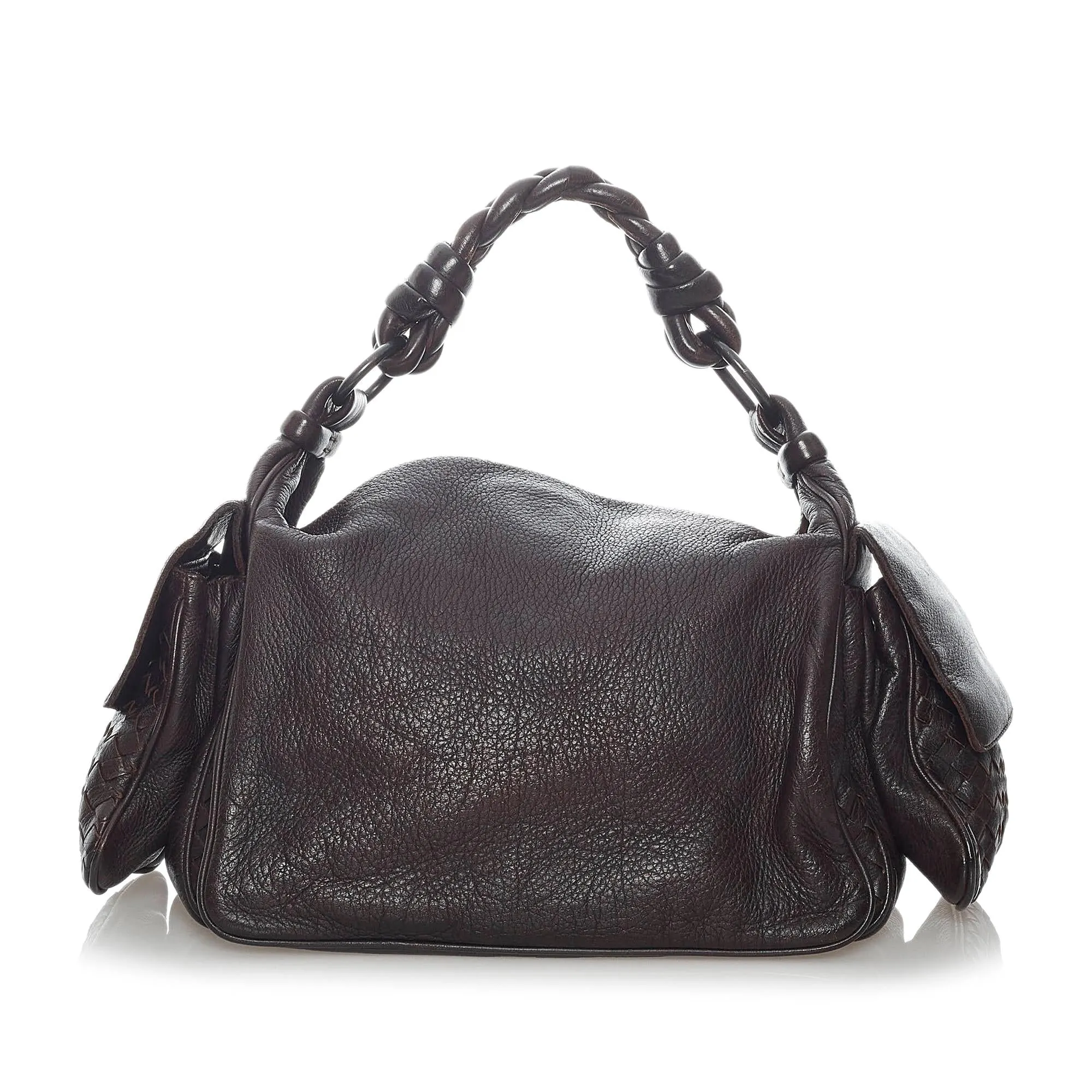 Bottega Veneta Intrecciato Leather Handbag (SHG-30753)