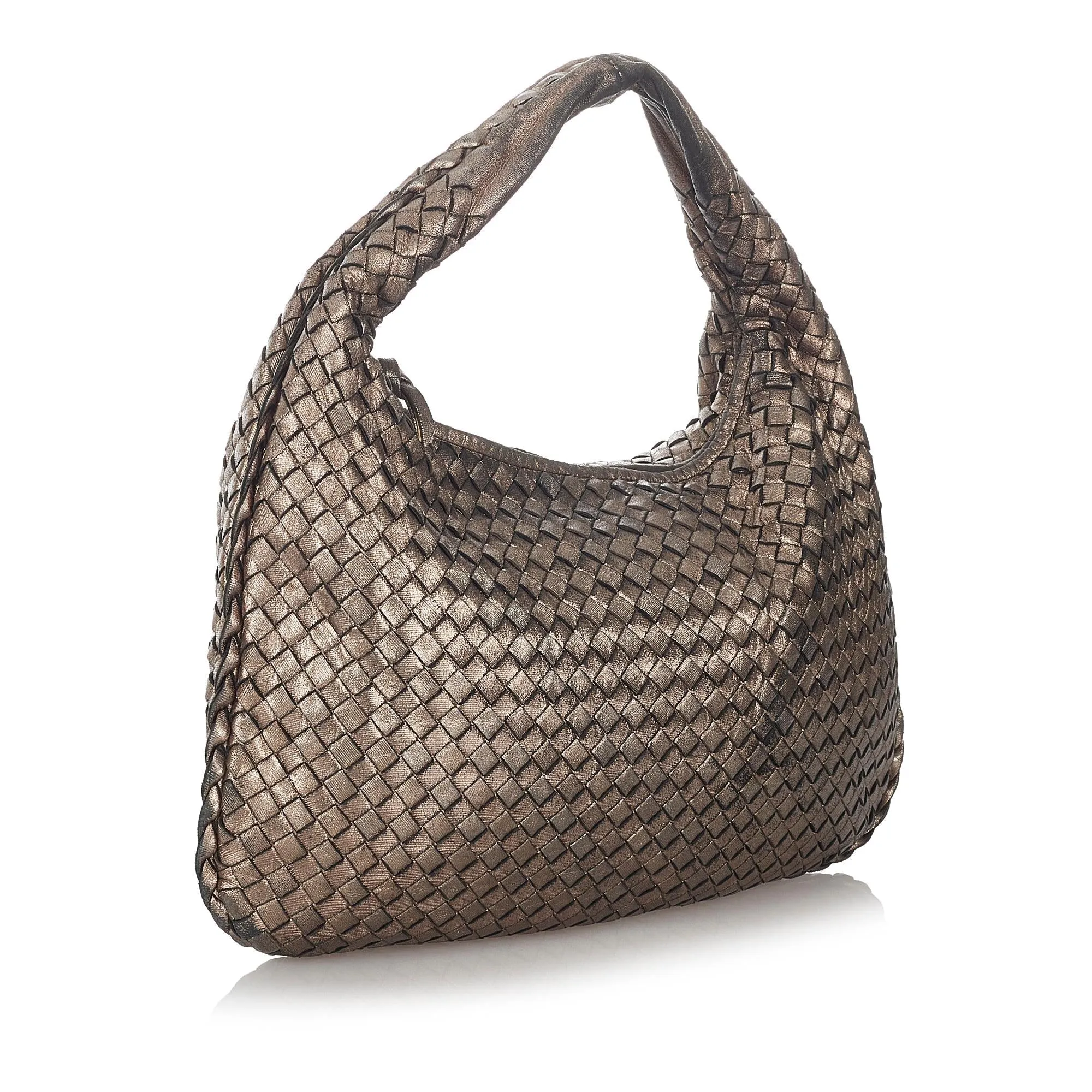 Bottega Veneta Intrecciato Leather Hobo Bag (SHG-28323)