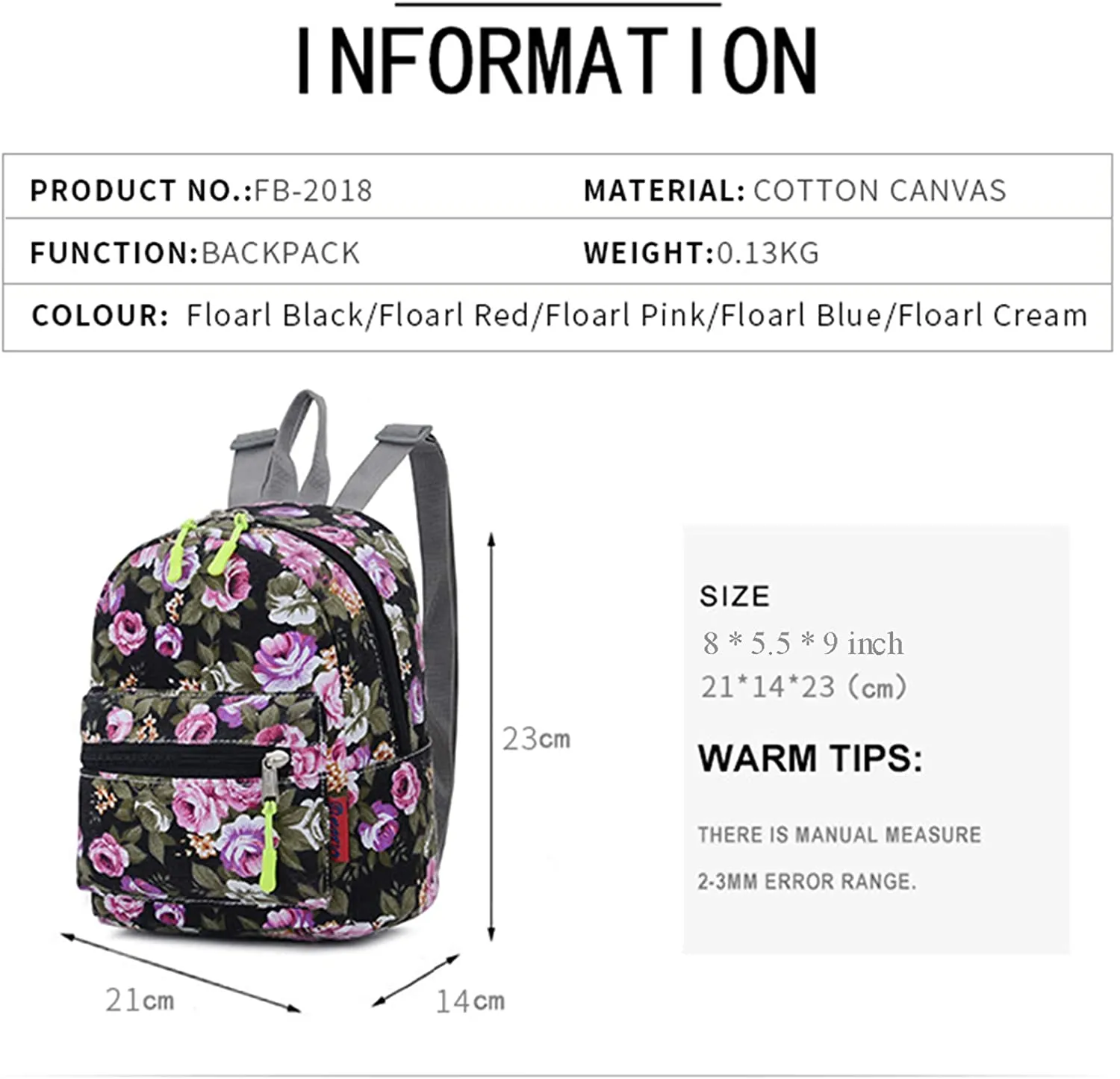 Bravo Floral Mini (10 Inch) School Backpack - Floral Pink