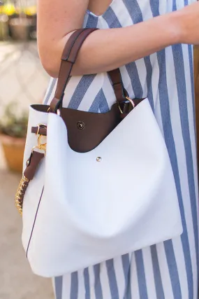 Brooklyn Bliss Tote Bag In White