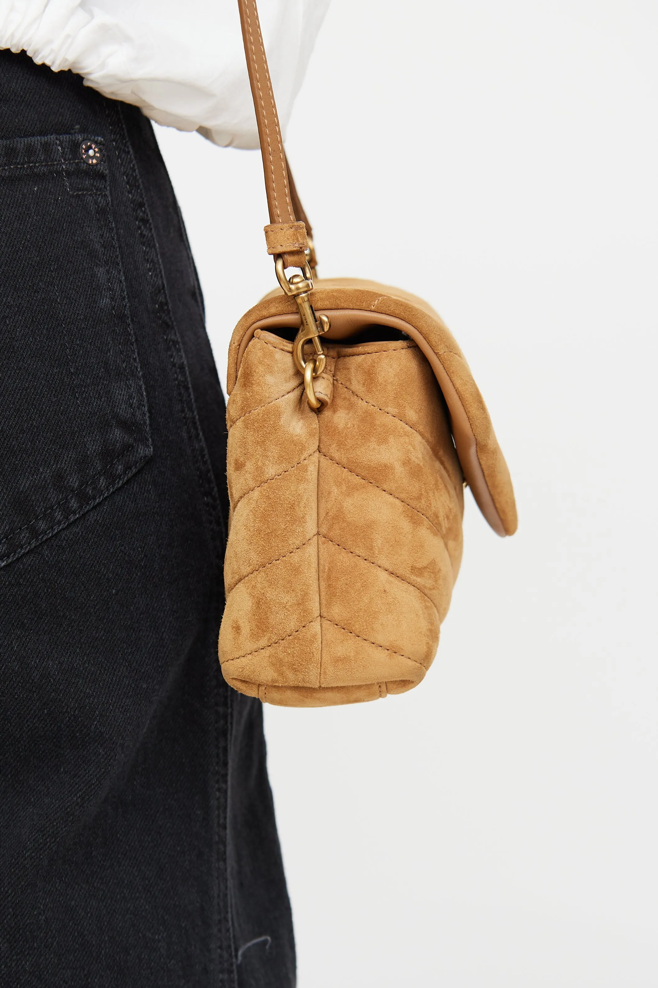 Brown Suede Toy LouLou Bag