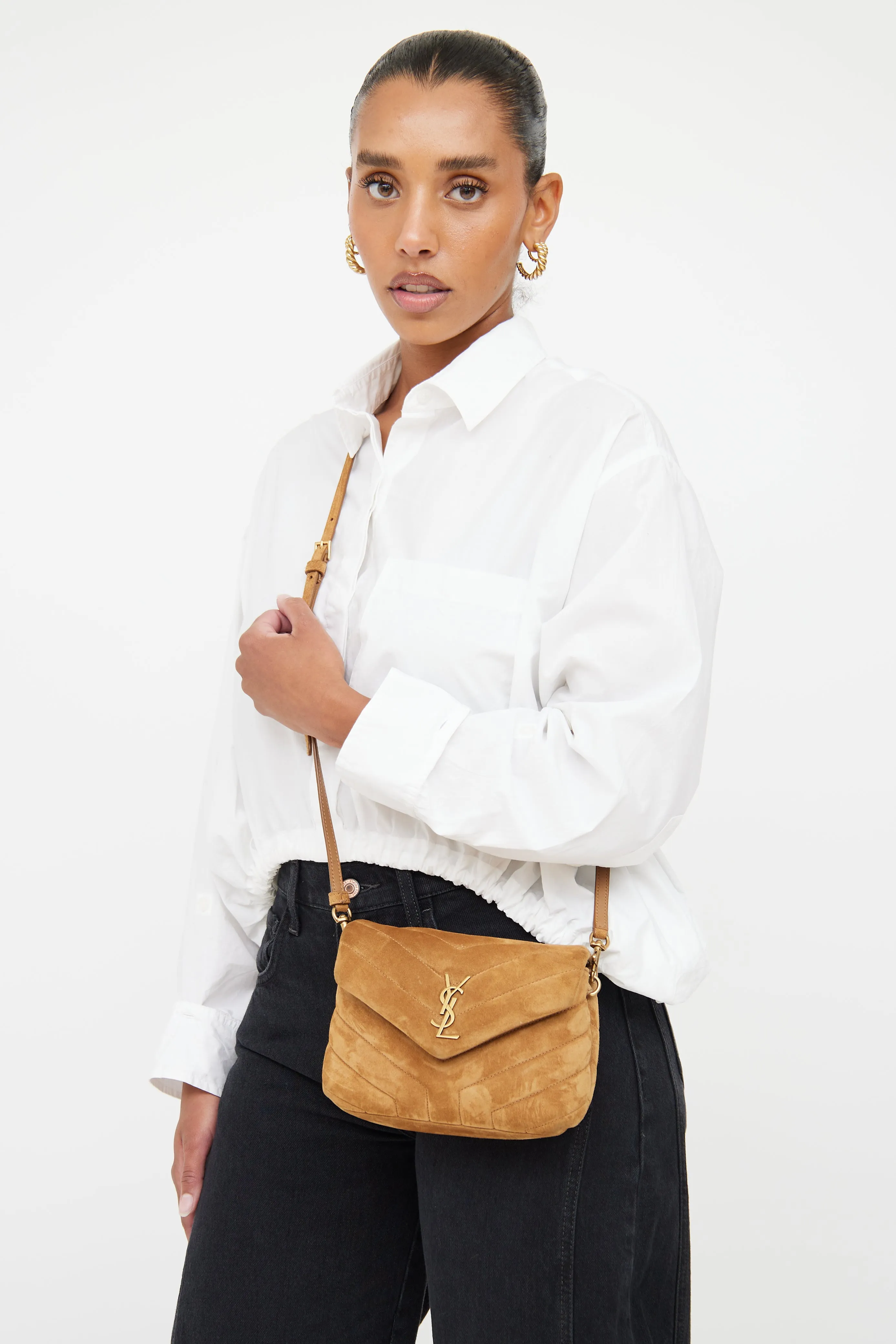 Brown Suede Toy LouLou Bag