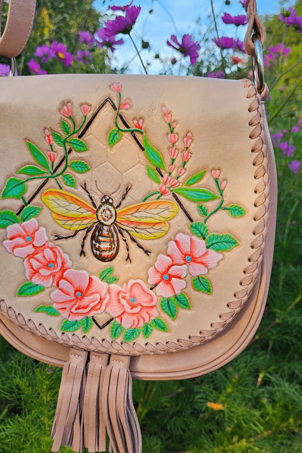 Bumble Bee Cross Body Bag - Cream