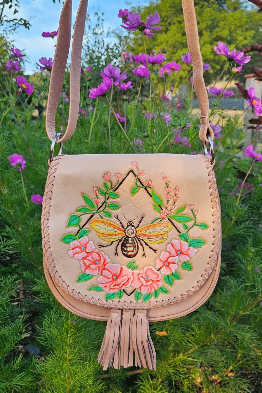 Bumble Bee Cross Body Bag - Cream