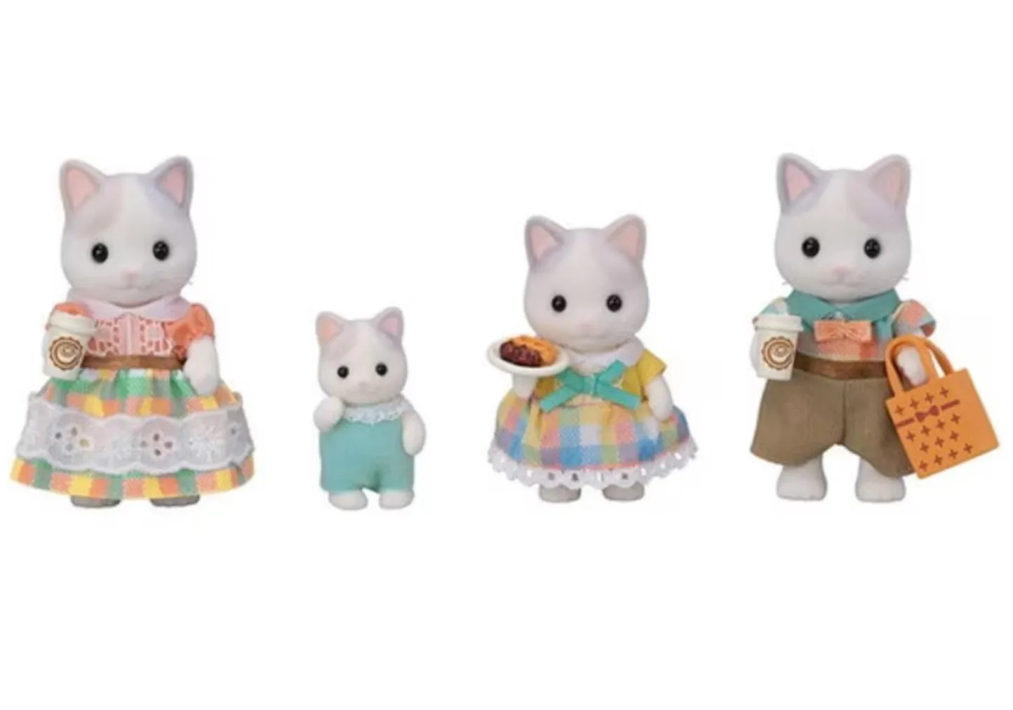 Calico Critters Latte Cat Family