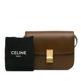 Celine Classic Box Medium Brown Calfskin