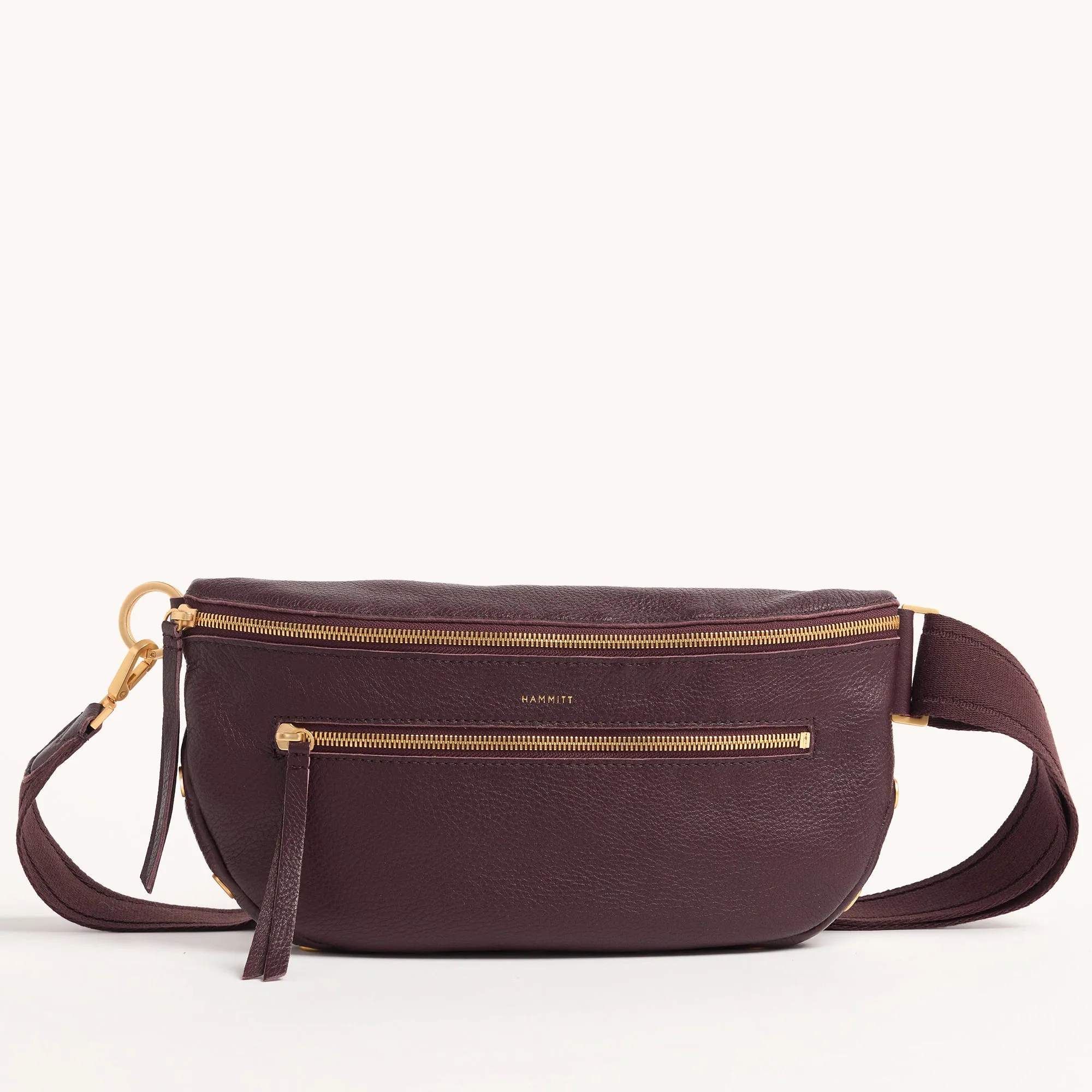 Charles Crossbody | Cabernet Pebble/Brushed Gold | Lrg