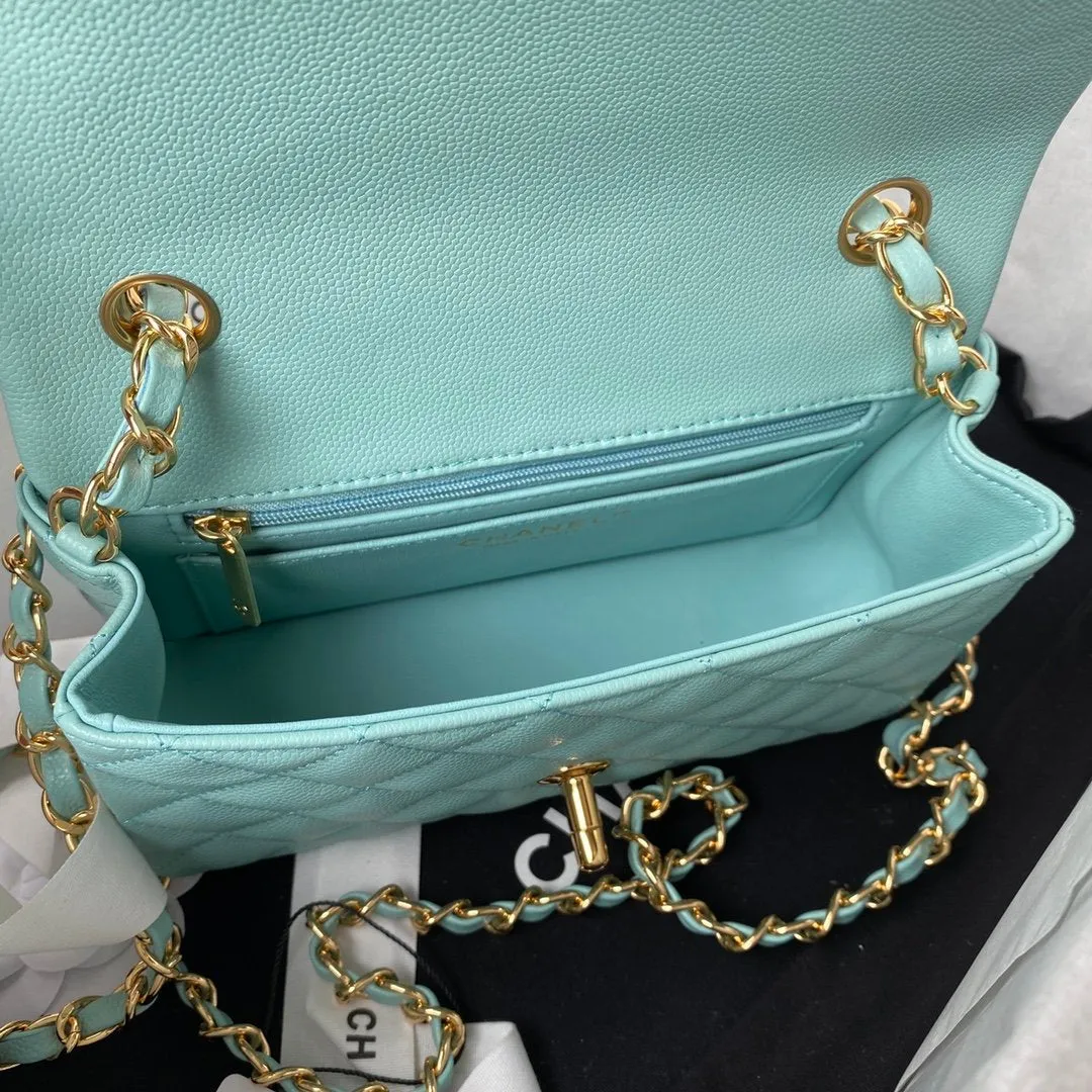 CHLMini Classic Handbag Light Blue For Women 7.9in/20cm