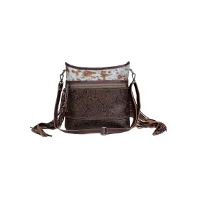 Classic Etchings Leather & Hairon Bag