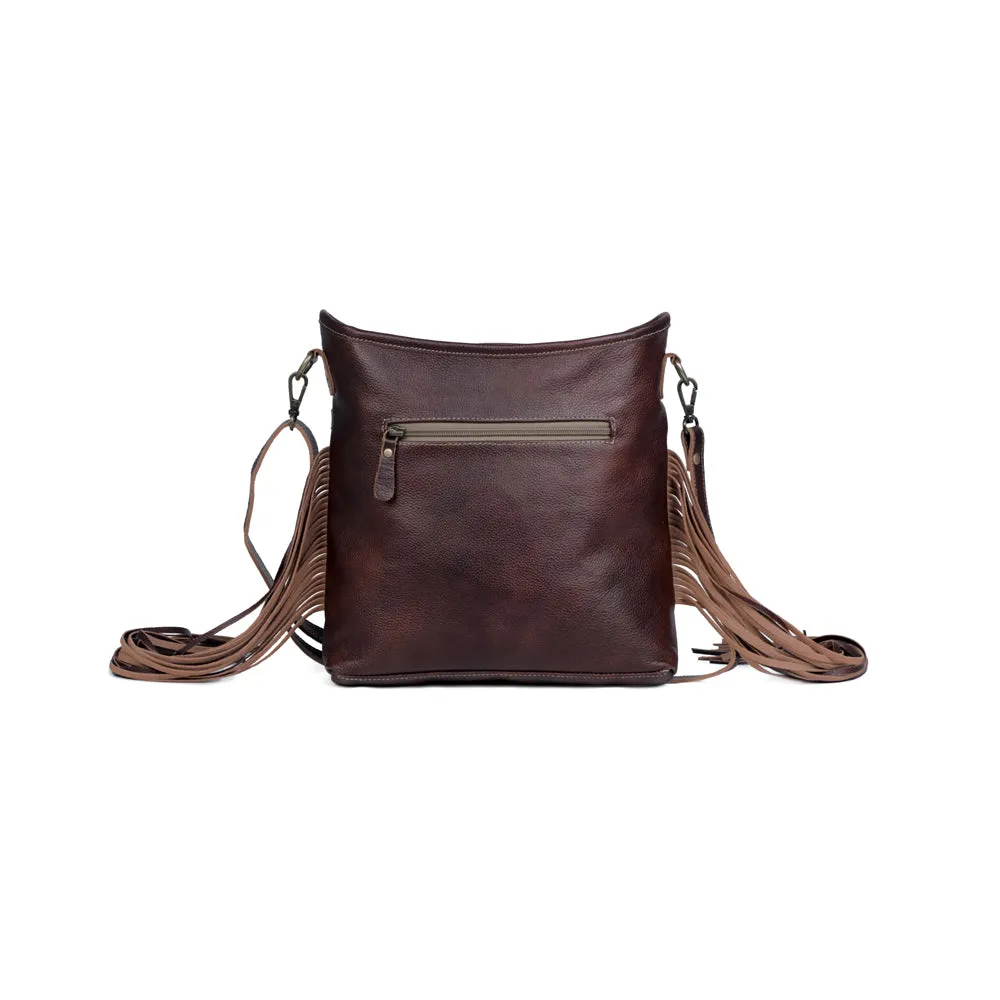 Classic Etchings Leather & Hairon Bag