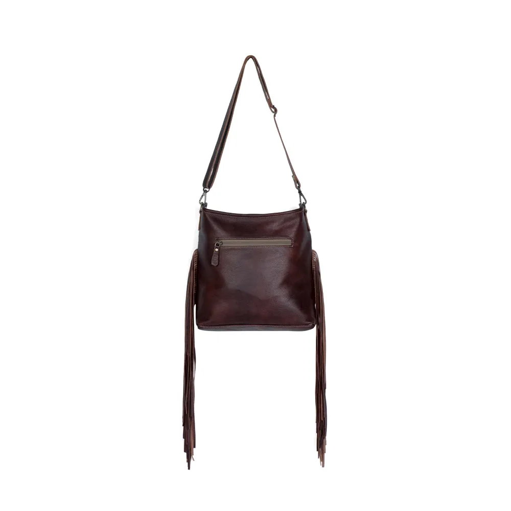 Classic Etchings Leather & Hairon Bag