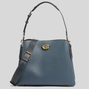 COACH Willow Shoulder Bag In Colorblock Denim C2590