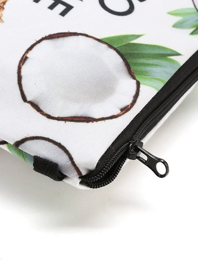 Coco & Letter Print Makeup Bag