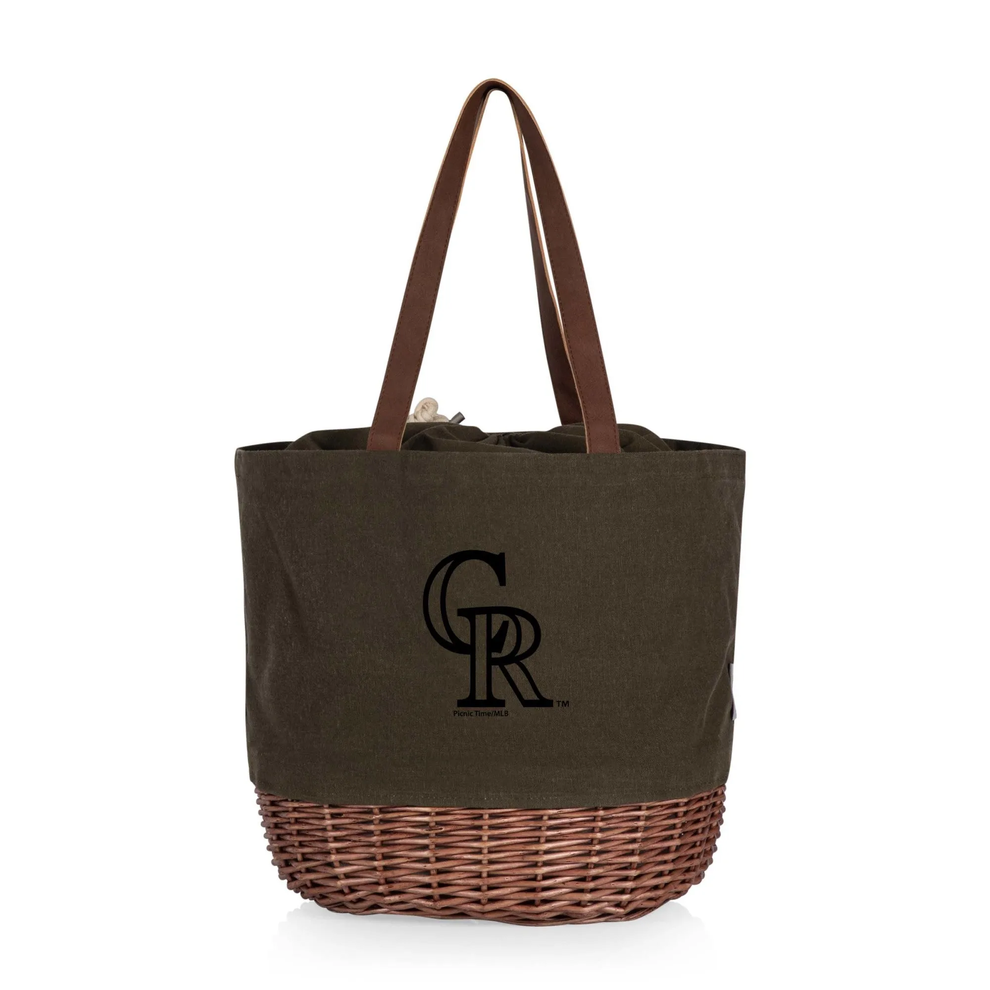 Colorado Rockies - Coronado Canvas and Willow Basket Tote