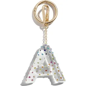 Confetti Initial Bag Charm - A